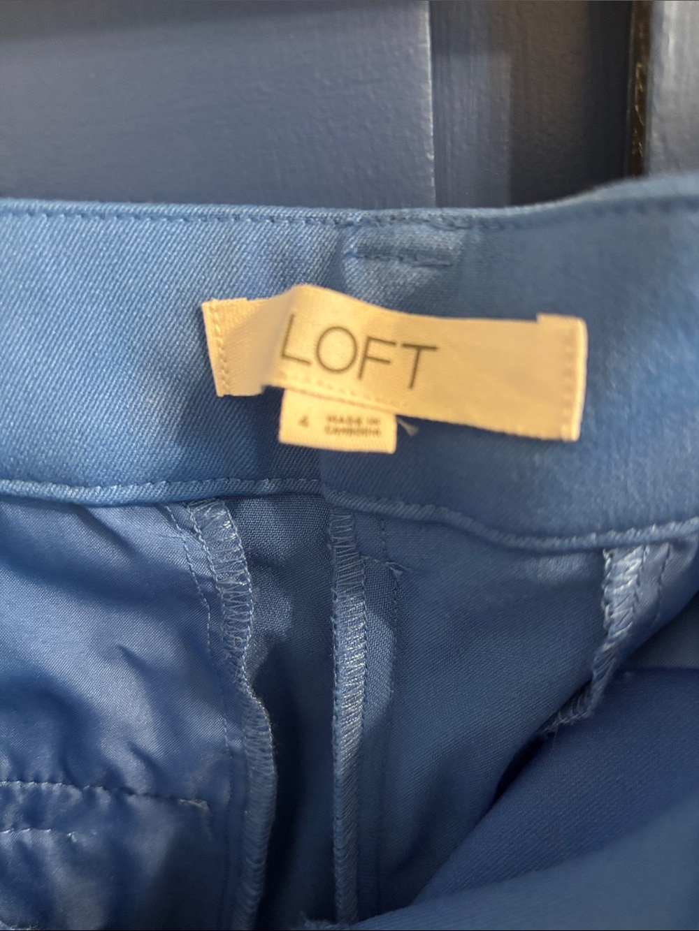 Loft Blue Tailored Dress Pants - Sz 4 - Picture 2 of 11